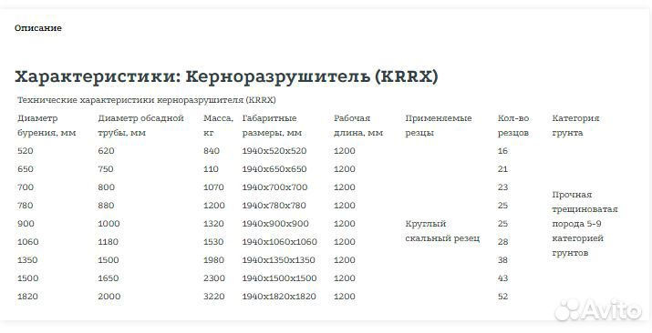 Керноразрушитель krrx 1350