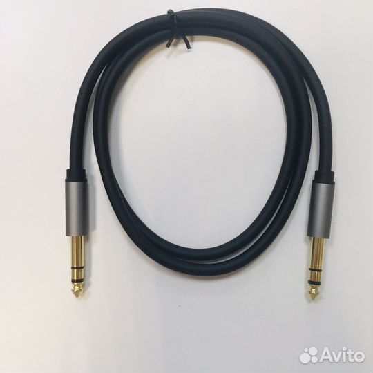 Аудиокабель со штекером 6,35 мм 1 метр