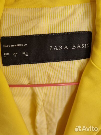 Пиджак жёлтый Zara