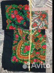 Советские платки с кистями и без