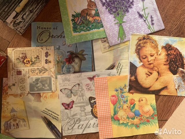 Салфетки для декупажа много разных