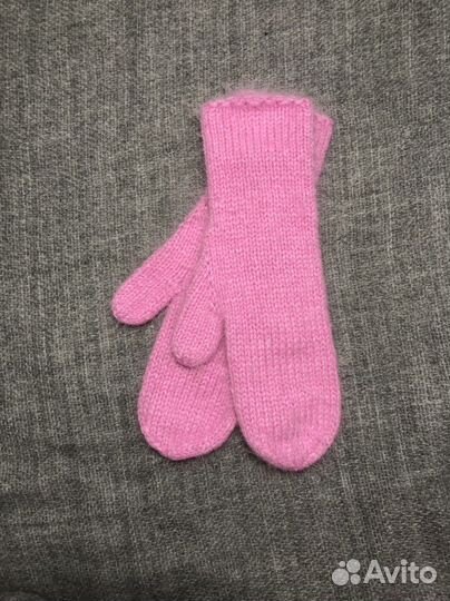 Варежки из пуха норки