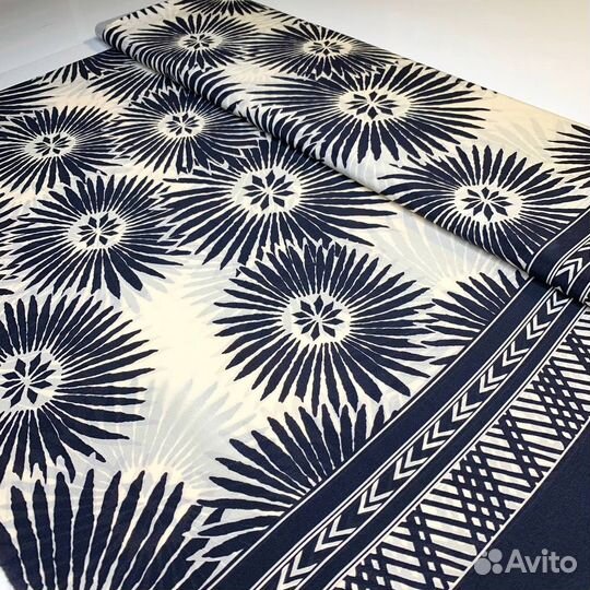 Натуральный шелк одуванчики. Италия. Отрез 1,5 м