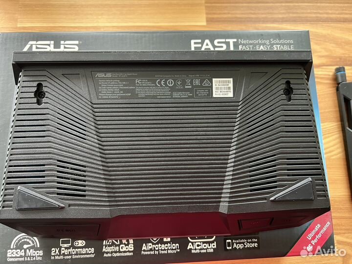 Wi-Fi роутер asus RT-AC87U 2,4/5 GHz