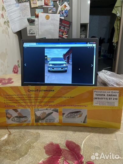 Реснички на фары carina