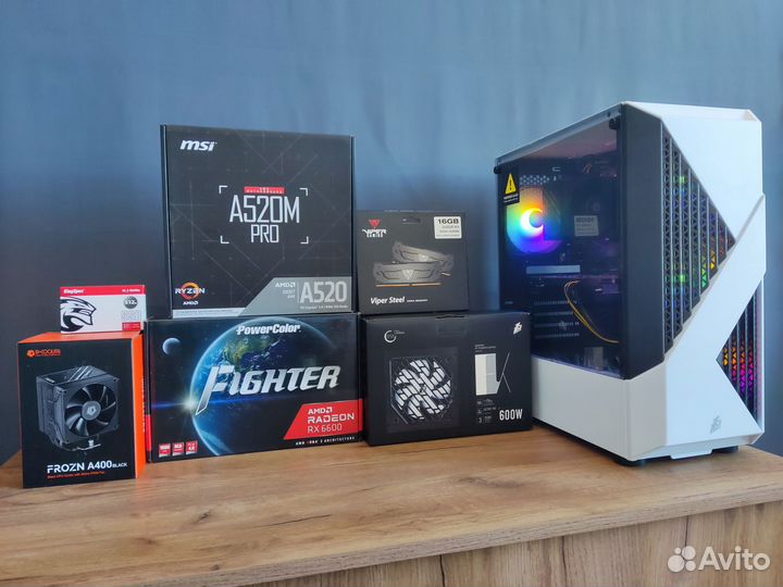 Игровой пк ryzen 5 5600 rx6600