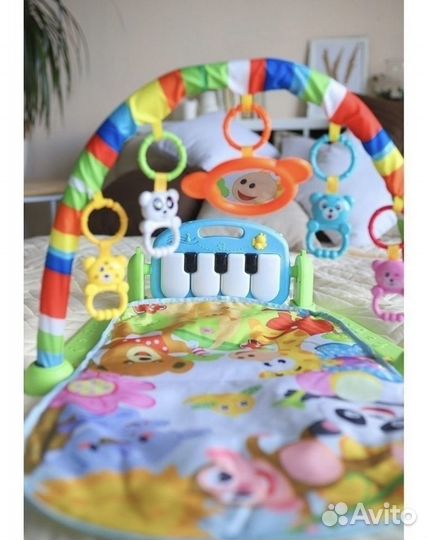 Развивающий детский коврик с пианино