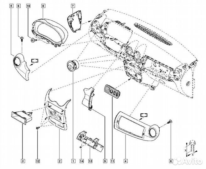 Блок кнопок Renault Duster F4R 2012