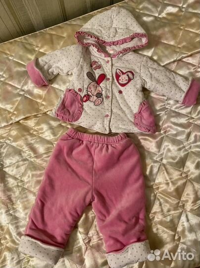 Костюм для девочки теплый Nannette 6-9 месяцев