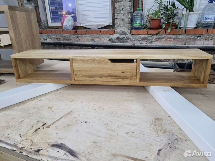 Подвесная тумба под тв из массива