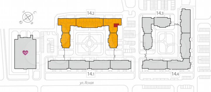 1-к. квартира, 42,5 м², 8/8 эт.