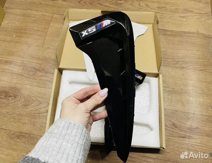 Жабры BMW X5 F15 черный глянец