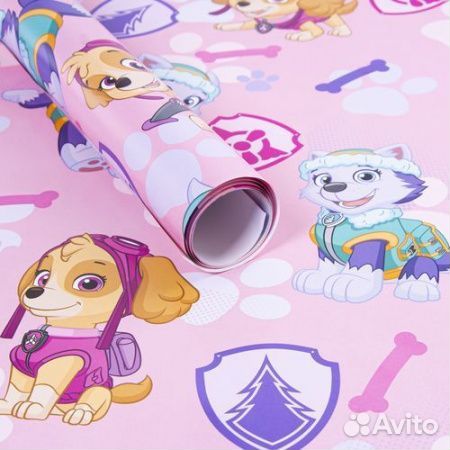 Бумага упаковочная Щенячий патруль Знак 70х100см 2