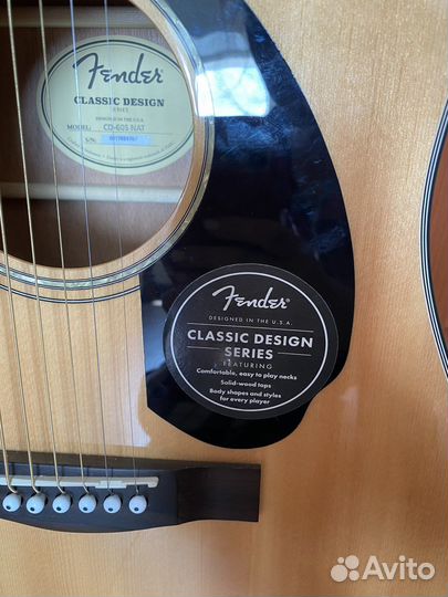 Акустическая гитара fender cd 60s NAT