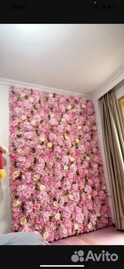 Фитостена из цветов, модульная трава