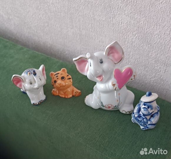 Фигурки животных, фарфор