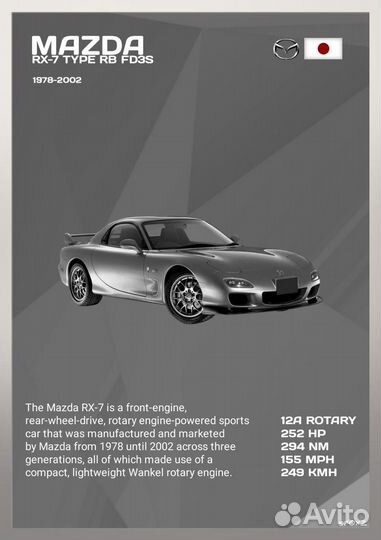 Постер с автомобилем