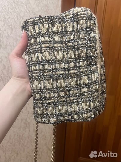 Твидовая сумка из бисера Zara