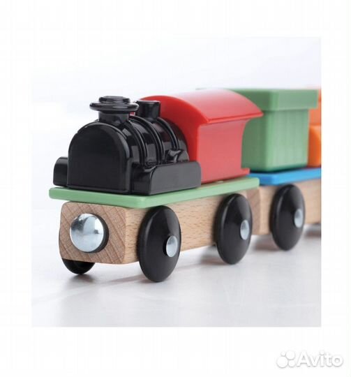 Поезд Икеа Lillabo деревянный разборный