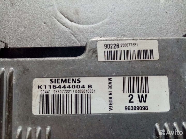 Блок управления двигателем Daewoo Matiz