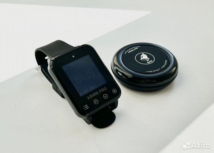 Кнопка вызова персонала/офцицианта Ультра и часы