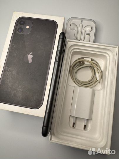 iPhone 11 64gb (Sim, Достойный, Полный комплект)