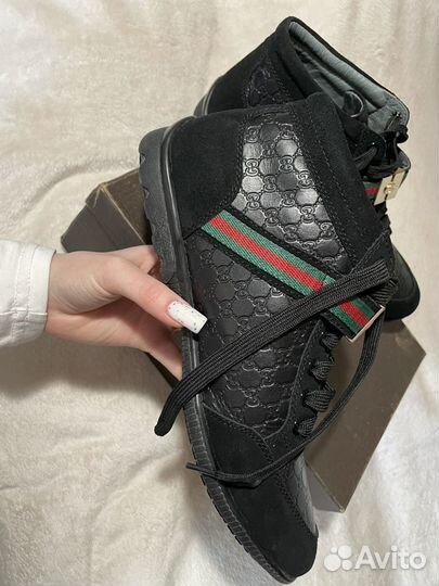 Ботинки gucci унисекс (41-42)(Vintage)