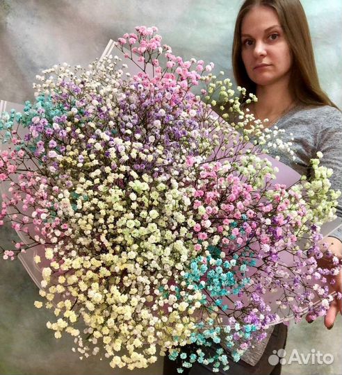 Букет с гипсофилой