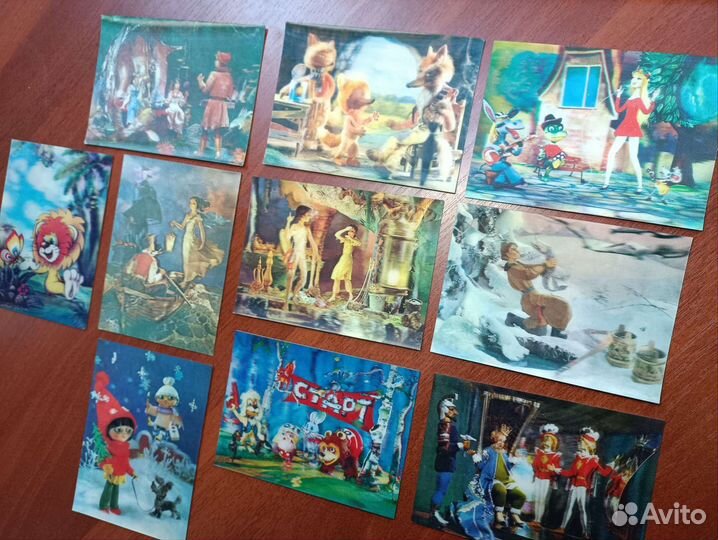 Голографические переливающиеся стерео открытки