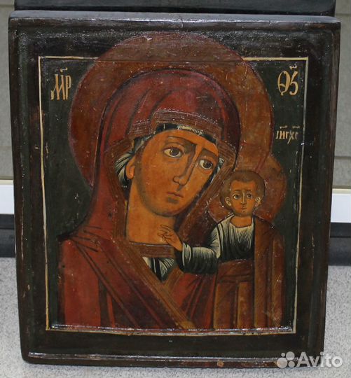 Икона Казанская Пресвятая Богородица Конец 18 века