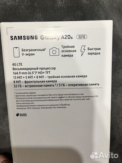 Samsung Galaxy A20s, 3/32 ГБ