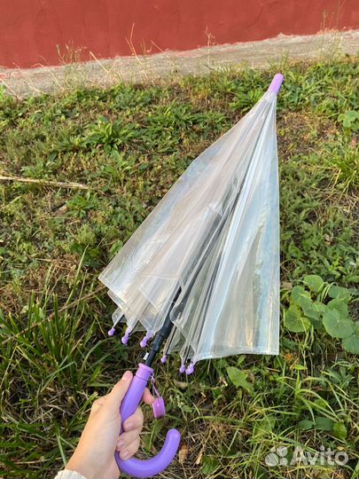 Прозрачный зонт праздничный