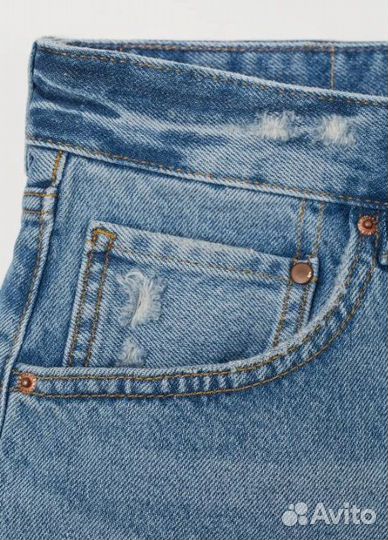 H&M Шорты джинс на болтах с порезами син. EUR 40 L