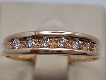 Золотое кольцо 585* р.19,5 с 6 бриллиантами 0.23ct