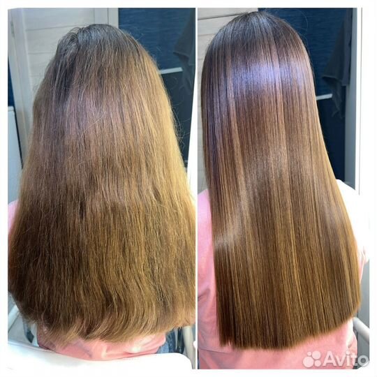 Кератиновое выпрямление волос