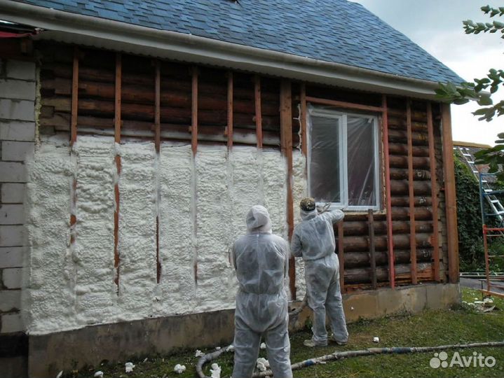 Утепление стен напылением ппу от 100 м.кв