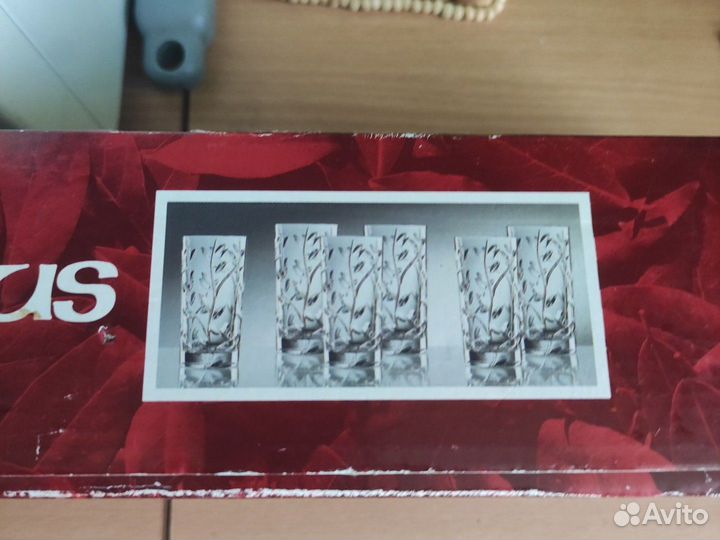 Набор хрустальных стаканов Италия