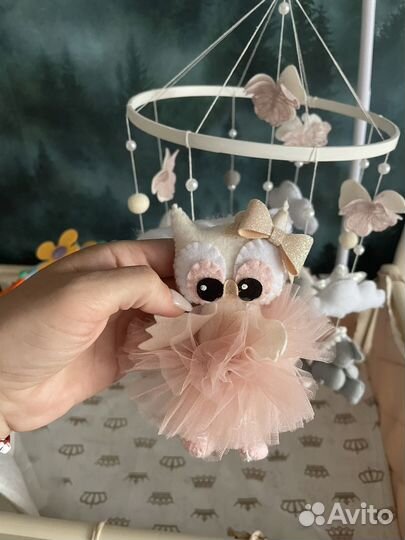 Музыкальный мобиль на кроватку из фетра