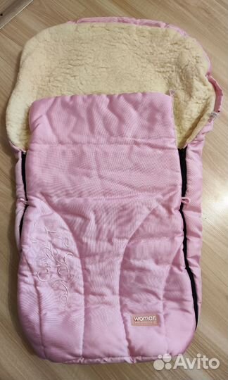 Зимний конверт в коляску на овчине