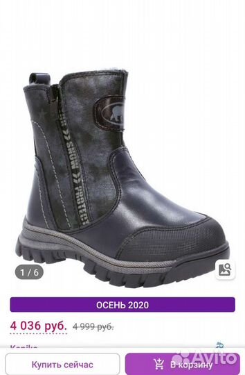 Зимние ботинки Капика