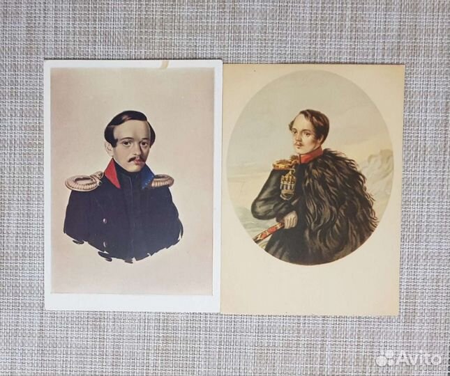 Открытки СССР. Лермонтов. Есенин