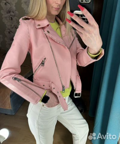 Куртка косуха розовая