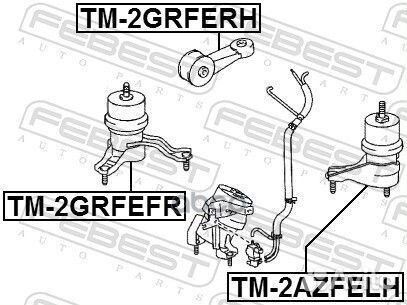 Подушка двигателя передняя TM2grfefr Febest