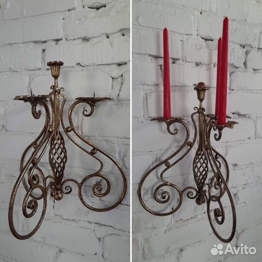 Кованый канделябр, коллекционный, ручной работы
