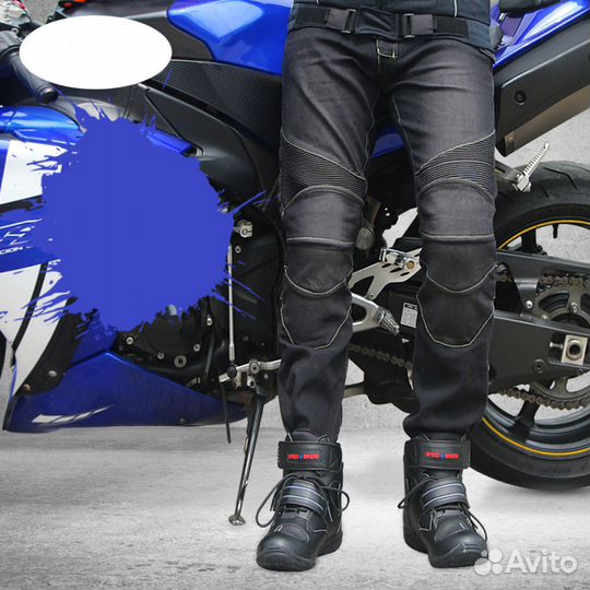 Мото штаны, джинсы с защитой RT (мотоштаны), S, M