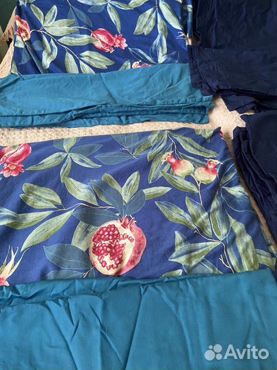 3 комплекта семейного постельного белья