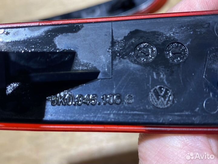 Катафоты заднего бампера golf 6