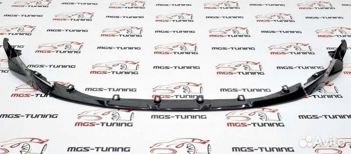 Губа BMW M3 M4 G80 G82 стиль M-Performance карбон
