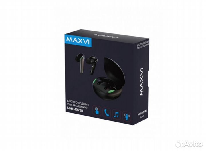 Наушники Maxvi MHF-107BT TWS черный