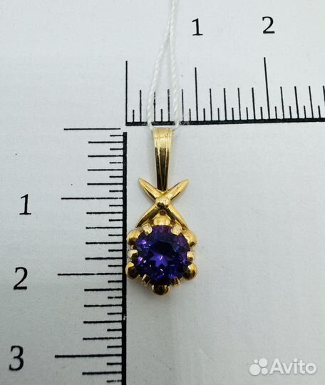 Подвеска с синтетическим камнем Золото